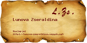 Lunova Zseraldina névjegykártya